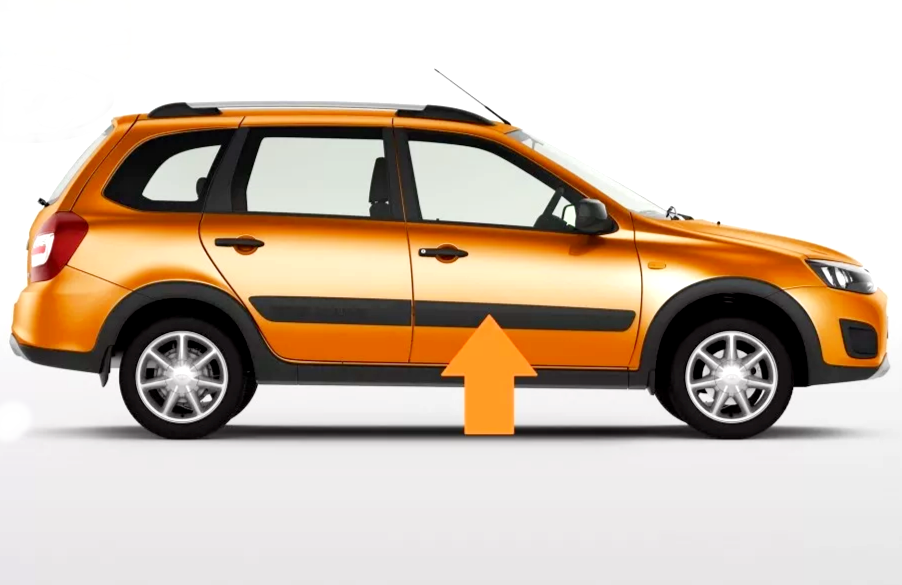 Молдинг передней двери правый для Lada Granta Cross, Kalina Cross АвтоВАЗ Оригинал