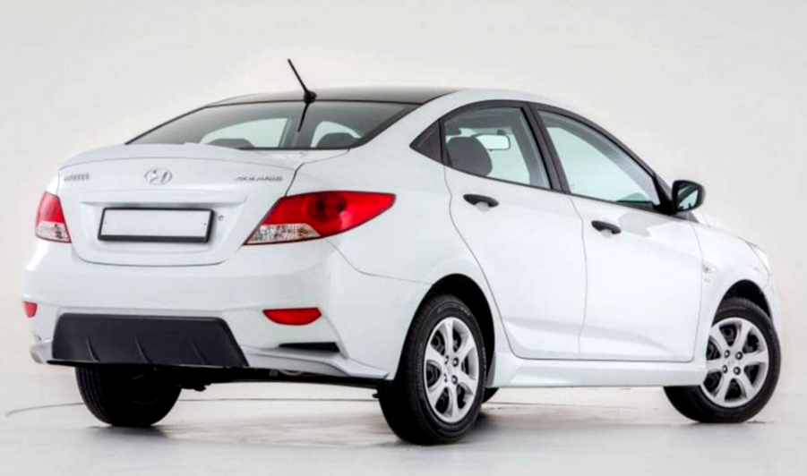 Задний бампер YT Hyundai Solaris 1 sedan (2010-2014) HS-02.01.00