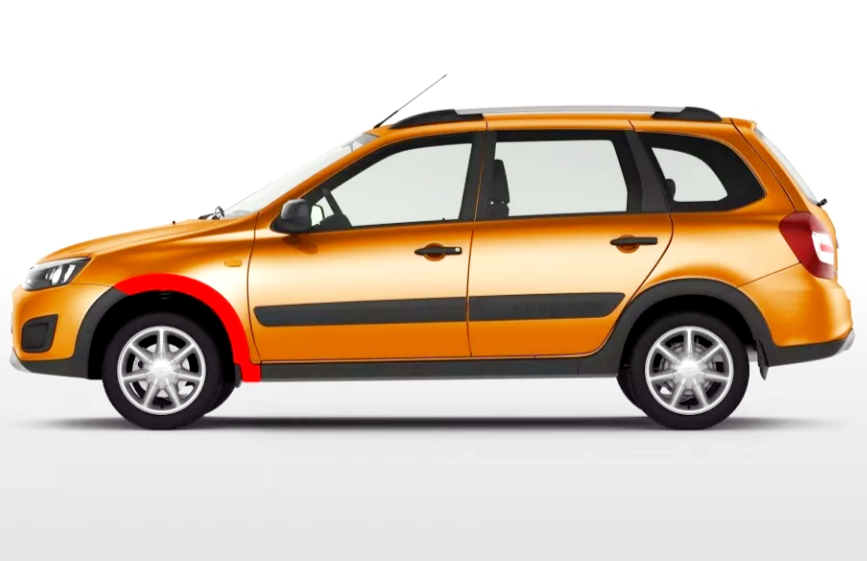Накладка арки переднего колеса левая для Lada Granta Cross, Kalina Cross АвтоВАЗ Оригинал 21940-8212113-00