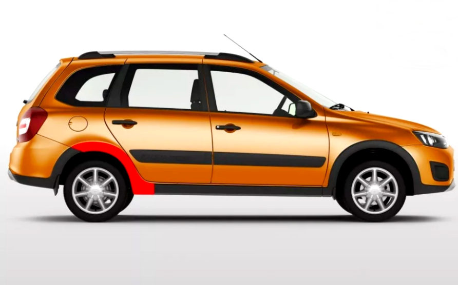 Накладка арки заднего колеса правая для Lada Granta Cross, Kalina Cross АвтоВАЗ Оригинал 21940-8212300-00