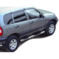 Защита порогов с проступью Chevrolet Niva до 2009 г.в (ППК) (арт.0193)