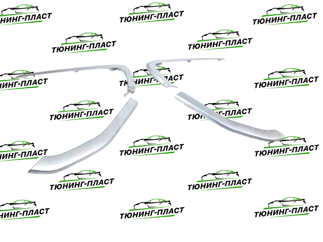 Молдинги хромированные в передний бампер Лада Веста Спорт Оригинал