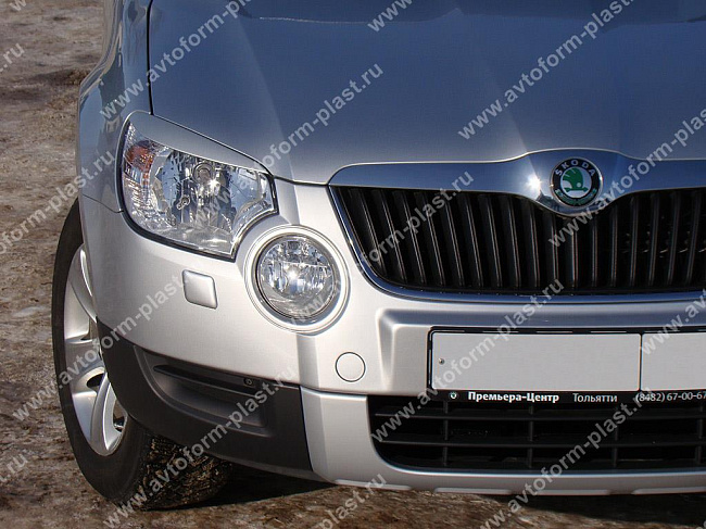 Реснички на фары Skoda Yeti (2009-2012)