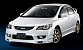 Юбка переднего бампера Honda Civic 4d 2009 "MUGEN Style" 2009-2012