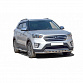 Защита порогов Hyundai Creta с проступью 76 мм (НПС) (арт.2043Н)