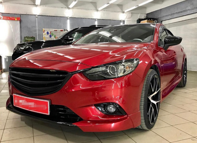 Клыки переднего бампера Вар №1 SkyActivSport для Mazda 6 / Atenza GJ (2012 - 2018)