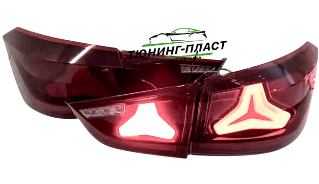 Фонари задние LED в стиле Mercedes AMG (красные) для Лада Веста NG