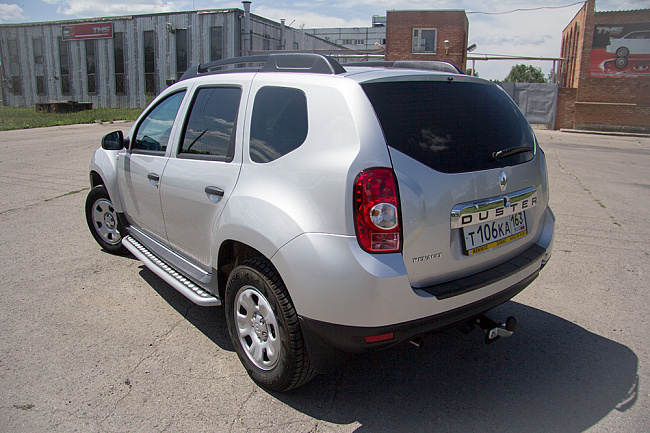 Накладка на задний бампер Renault Duster(2012-) "Петройл"