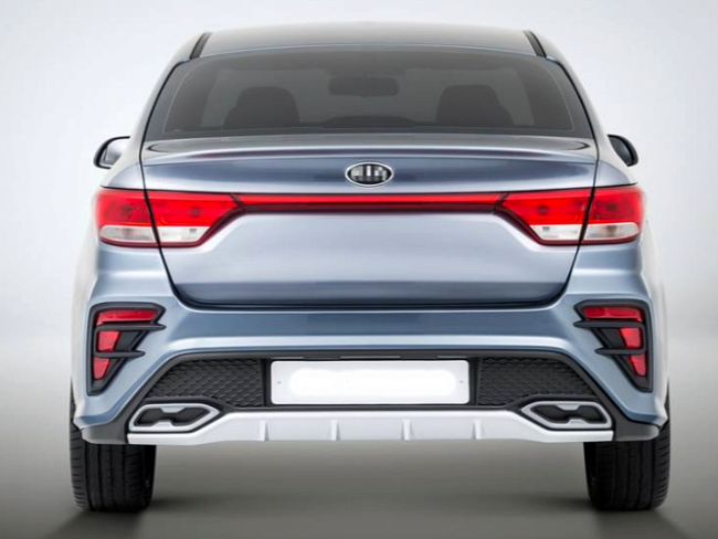 Задний бампер Kudos для Kia Rio 4 с 2017- 