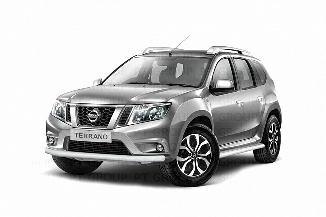 Защита переднего бампера Nissan Terrano одинарная Ø63мм (ППК) (RDU-16-330201)