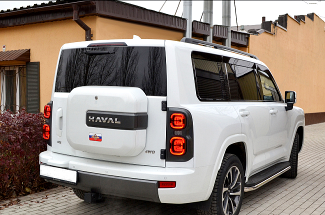 Защита порогов с окантовкой Ø51мм (НПС) HAVAL H9 c 2024 г.в. РТ HVS-24-220332.00