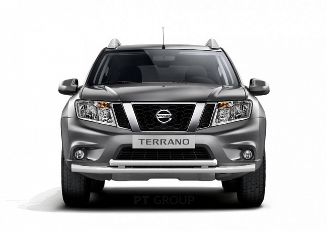 Защита переднего бампера Nissan Terrano двойная Ø63/51мм (ППК) RDU-16-330202