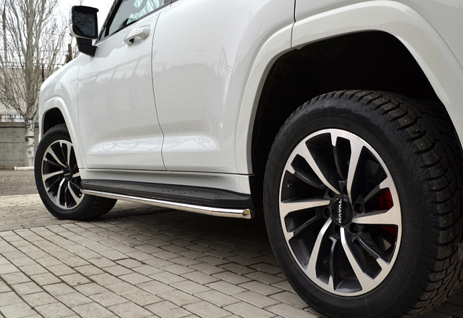 Защита порогов с окантовкой Ø38мм (НПС) HAVAL H9 c 2024 г.в. РТ HVS-24-220341.00