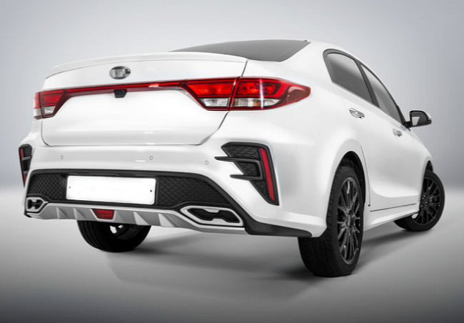 Задний бампер ROTOR NEW для Kia Rio 4 (рестайлинг с 2020- н.в)
