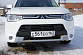 Накладка на передний бампер Mitsubishi Outlander III (2012-2014) "MV"