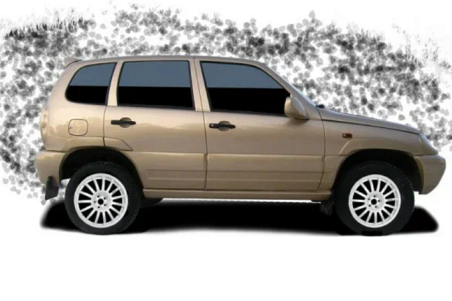 Пороги АКС квадатные на Chevrolet Niva до 2009 г.