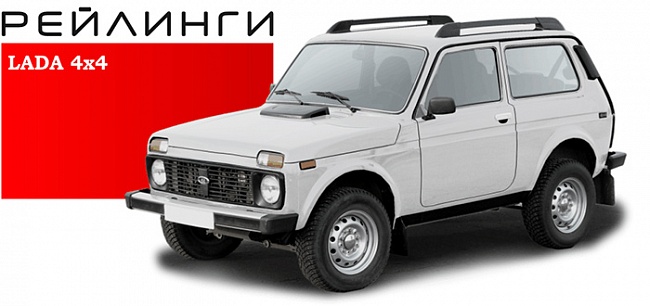 Рейлинги для LADA 4х4 3 дв. (1977-2021), Niva Legend (2020- ) АПС (Серый анод)