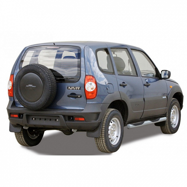 Защита порогов Chevrolen Niva 2009- с проступью ППК(0154 RS)