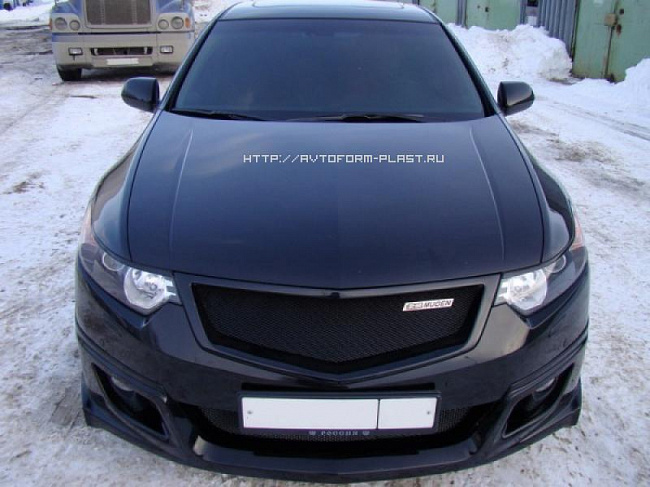 Юбка переднего бампера MUGEN Style Honda Accord VIII 2008-2010