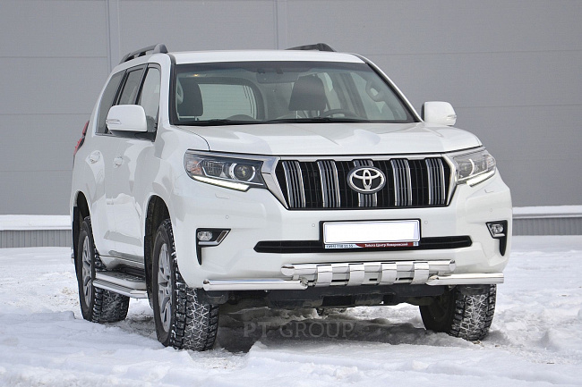 Защита переднего бампера Toyota Land Cruiser Prado 150 (2017-) с зубьями (НПС) РТ TPR220204