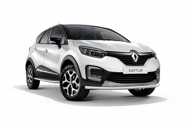 Защита переднего бампера Renault Kaptur одинарная 63 мм (НПС) (RKA220203)