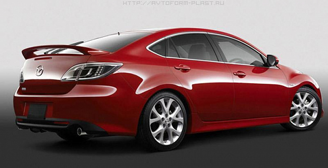 Спойлер на крышку багажника Mazda 6  HB (2008-2012)