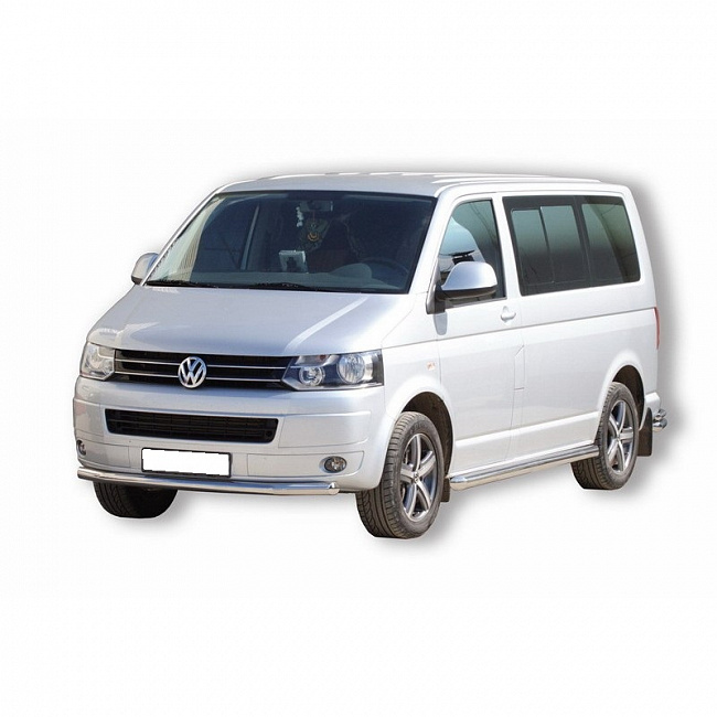 Защита переднего бампера Volkswagen Transporter T5(2009-2015) 63.5мм (ППК) (арт.1609К)