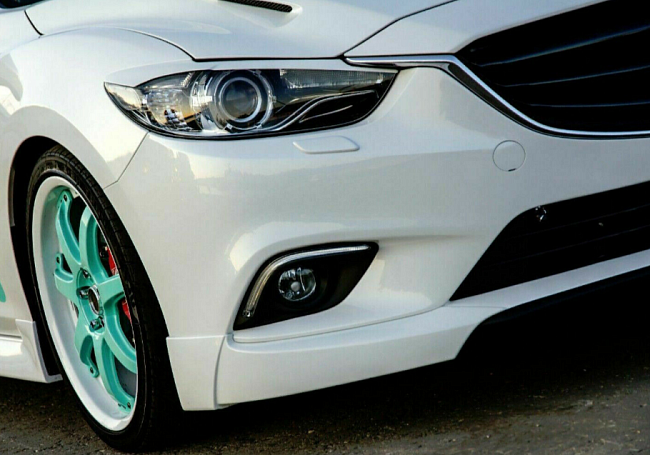 Клыки переднего бампера Вар №1 SkyActivSport для Mazda 6 / Atenza GJ (2012 - 2018)