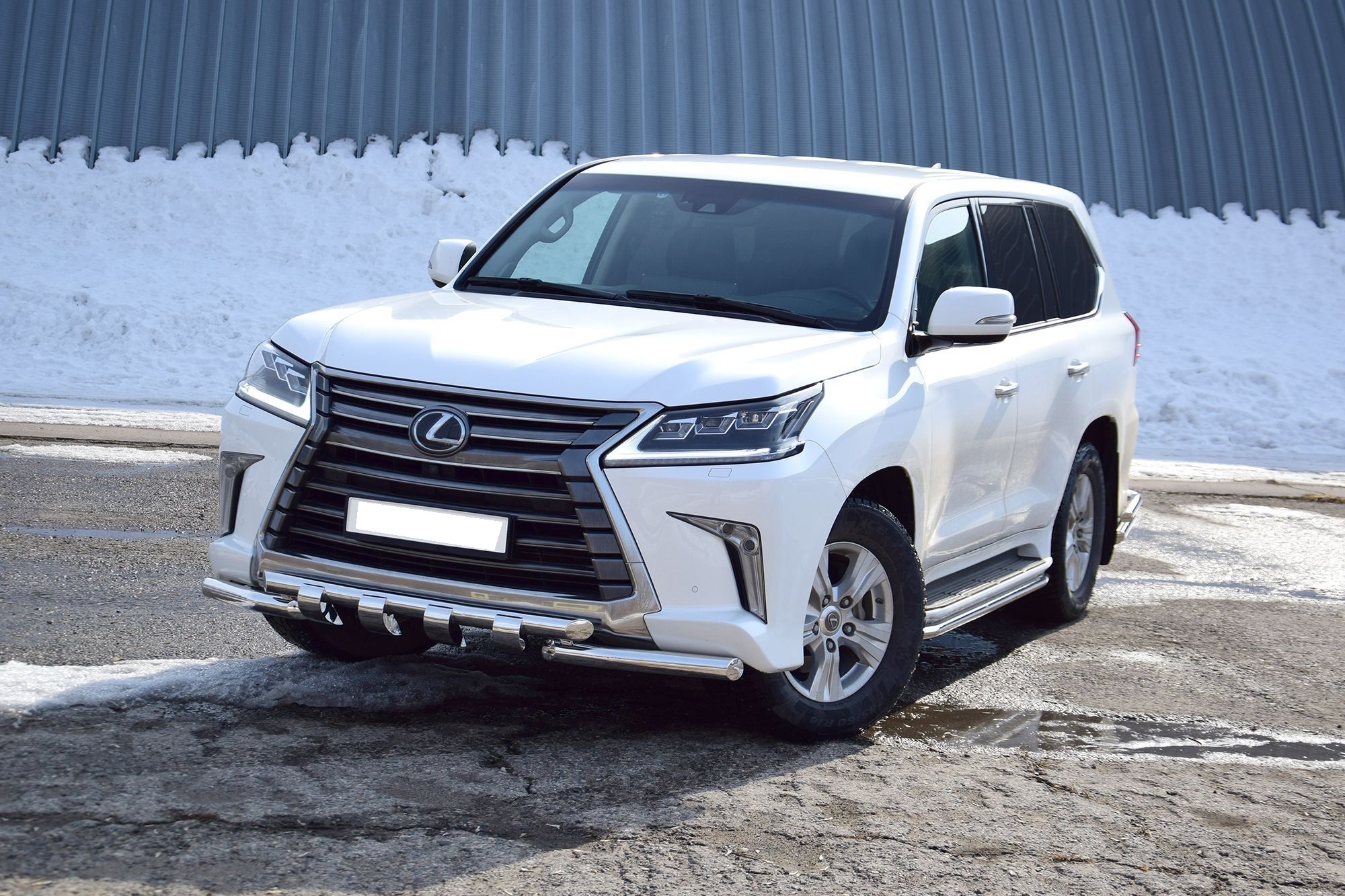 Защита переднего бампера двойная с зубьями LEXUS 450D 63/63мм 2015- РТ 18010103