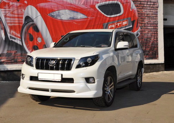 Юбка переднего бампера в стиле JAOS Toyota LC 150 Prado