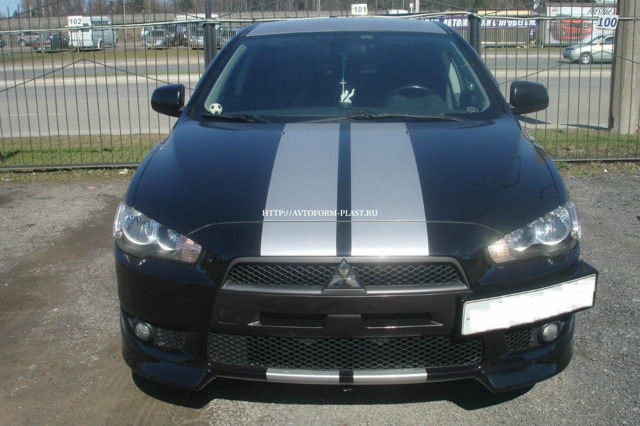 Воздуховоды радиатора в передний бампер Mitsubishi Lancer X (квадрат.)(2007-2010)