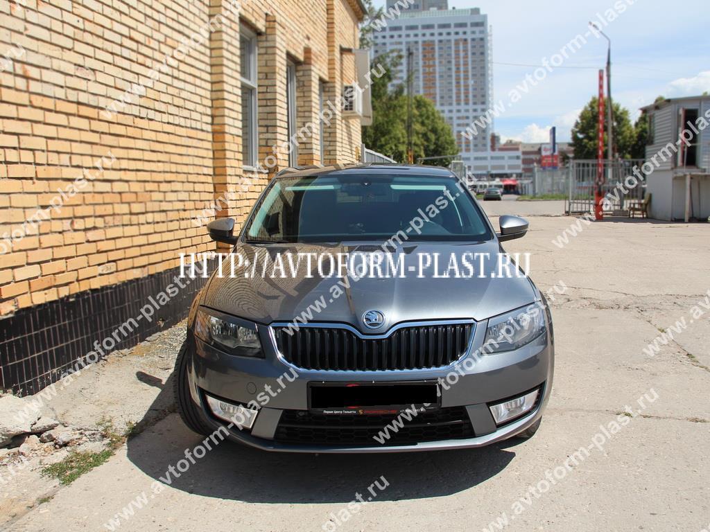 Вставки переднего бампера в стиле RS Skoda Octavia III A7 (2013, 2014, 2015)