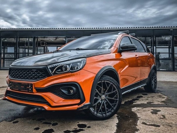 Передний бампер "QUASAR ROMB" (Квазар ромб) Lada Vesta CROSS, Vesta SW CROSS