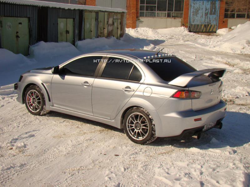Козырек на крышу с 9 зубьями Mitsubishi Lancer X(2007-2016)