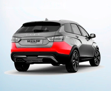 Бампер задний LADA Vesta SW Cross Оригинал 8450031032