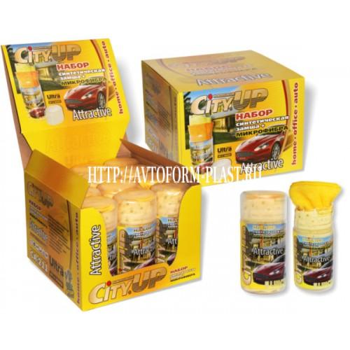 Влажные салфетки City Up СА-211 Синтетическая замша + микрофибра. ( 35*40)