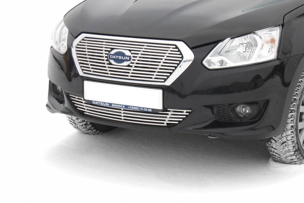 Накладка на решётку бампера Ø10 мм DATSUN on-DO
