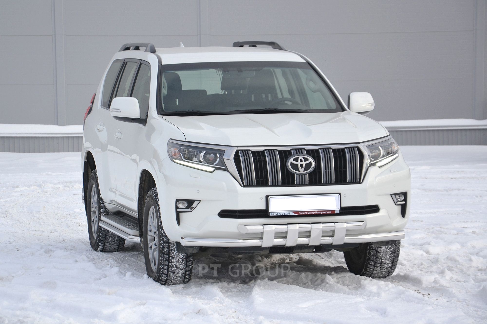 Защита переднего бампера Toyota Land Cruiser Prado 150 (2017-) с пластинами (НПС) РТ TPR220206