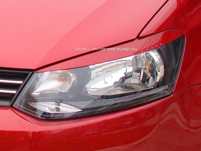Реснички на фары Volkswagen Polo Sedan