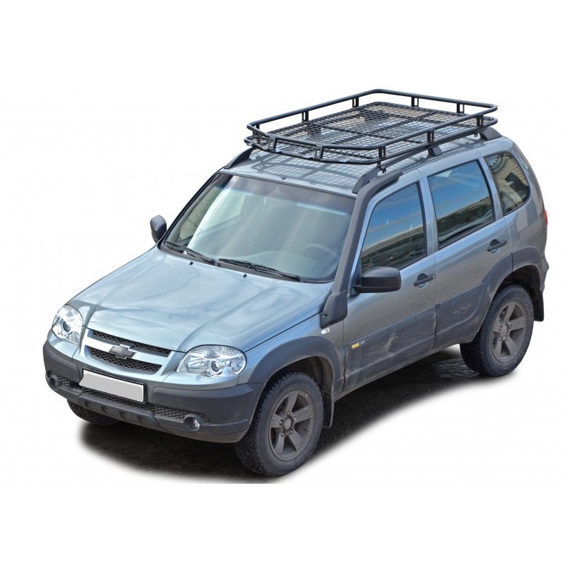 Багажник Трофи с сеткой на рейлинги Chevrolet Niva (3114)