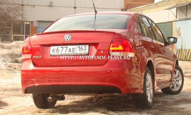 Юбка заднего бампера VolksWagen Polo Sedan