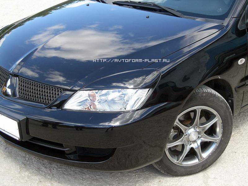 Реснички на фары широкие Mitsubishi Lancer IX (2003-2009).