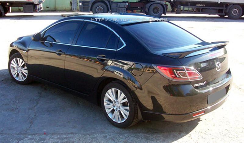Спойлер на крышку багажника Mazda 6 Sedan var№2 (высокий)(2008-2012)
