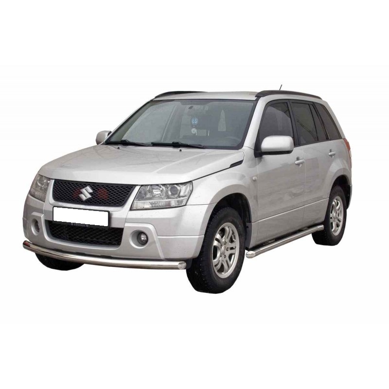 Пороги «Труба» SUZUKI Grand Vitara (2005-2008) 63,5мм (НПС) (арт0684Н)
