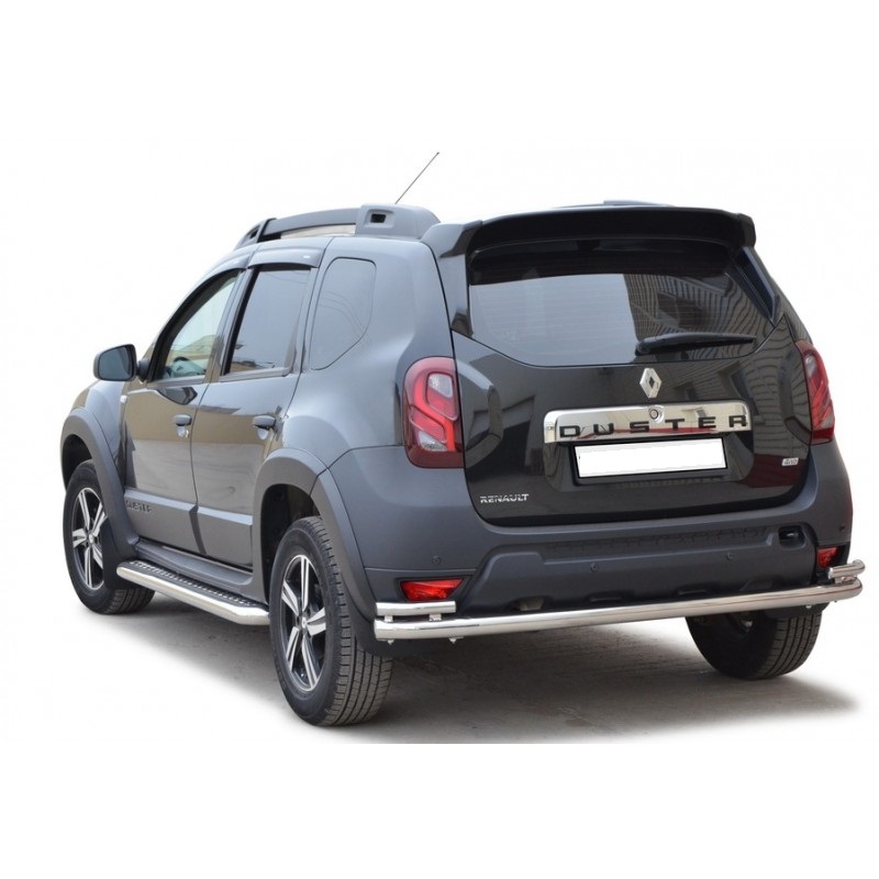 Защита заднего бампера Renault Duster 2015- (труба с уголками) 63,5 мм(ППК)(1891К)